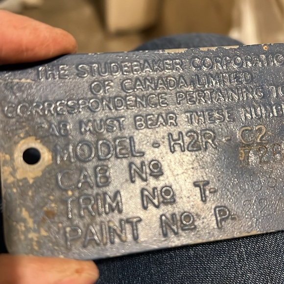 Studebaker identification plate, model, H2 R – C2 - Picture 2 of 2